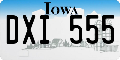 IA license plate DXI555