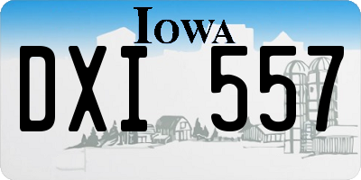 IA license plate DXI557