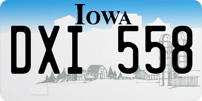IA license plate DXI558