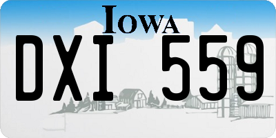 IA license plate DXI559