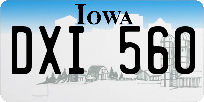 IA license plate DXI560
