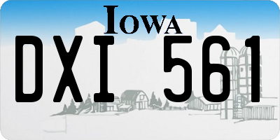 IA license plate DXI561