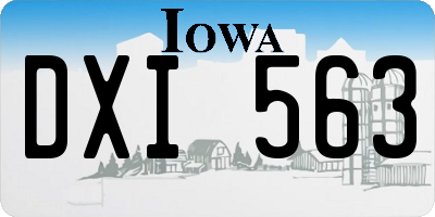 IA license plate DXI563