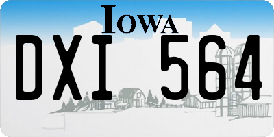 IA license plate DXI564