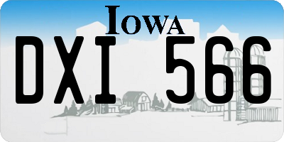 IA license plate DXI566