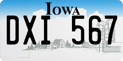 IA license plate DXI567