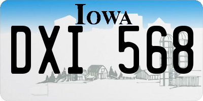IA license plate DXI568