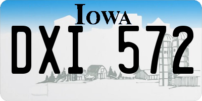 IA license plate DXI572