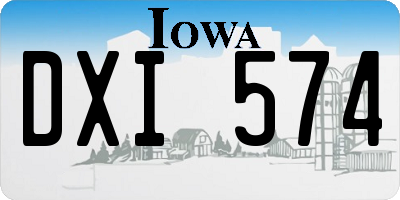 IA license plate DXI574