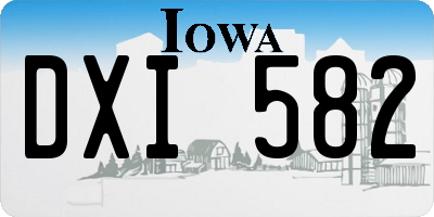 IA license plate DXI582