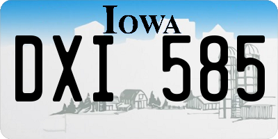 IA license plate DXI585