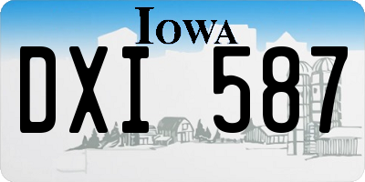 IA license plate DXI587