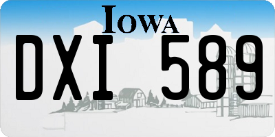 IA license plate DXI589
