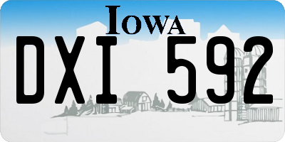 IA license plate DXI592