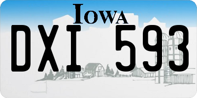 IA license plate DXI593