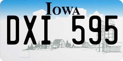 IA license plate DXI595