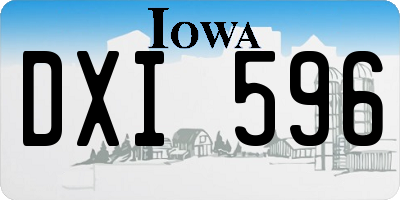 IA license plate DXI596