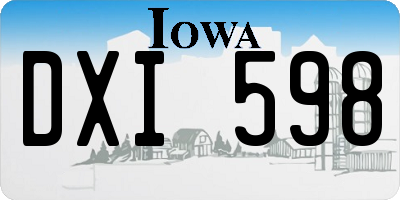 IA license plate DXI598