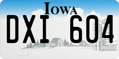 IA license plate DXI604