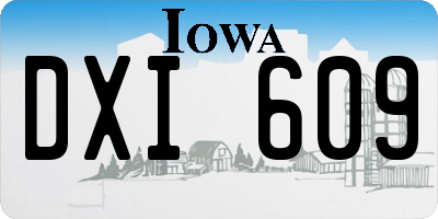 IA license plate DXI609