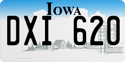 IA license plate DXI620