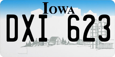 IA license plate DXI623