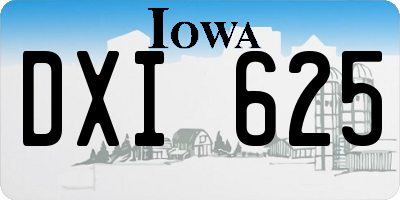 IA license plate DXI625