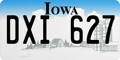 IA license plate DXI627