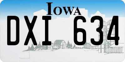 IA license plate DXI634