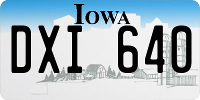 IA license plate DXI640