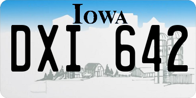 IA license plate DXI642