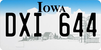 IA license plate DXI644