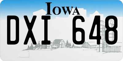 IA license plate DXI648