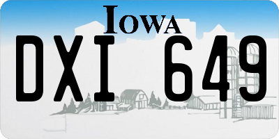 IA license plate DXI649