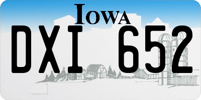 IA license plate DXI652