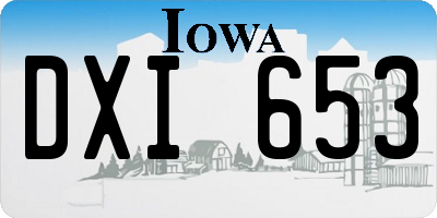 IA license plate DXI653