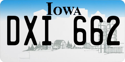 IA license plate DXI662