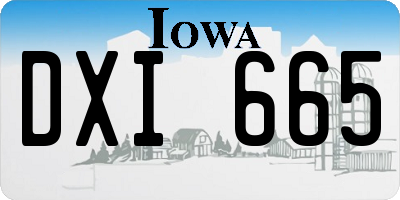 IA license plate DXI665