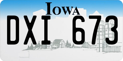 IA license plate DXI673
