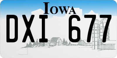 IA license plate DXI677