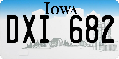 IA license plate DXI682