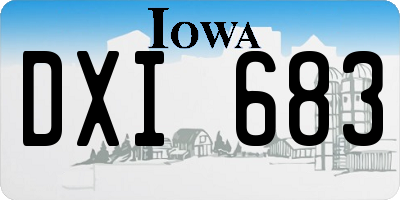 IA license plate DXI683