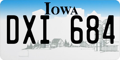 IA license plate DXI684