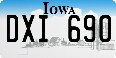 IA license plate DXI690