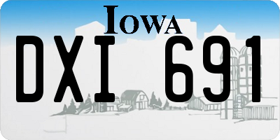 IA license plate DXI691