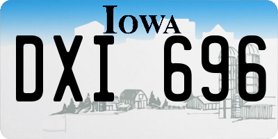 IA license plate DXI696