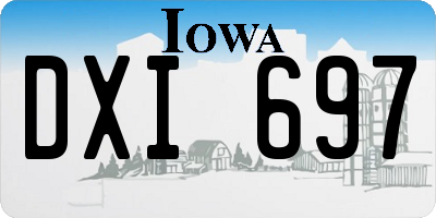 IA license plate DXI697