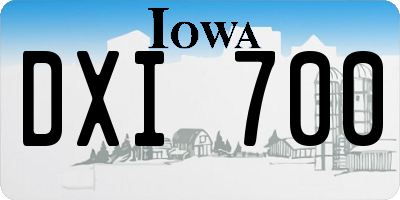 IA license plate DXI700