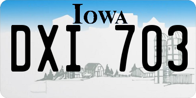 IA license plate DXI703