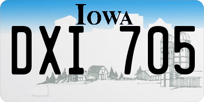 IA license plate DXI705